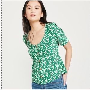 Abercrombie Scoop neck, Button-up Blouse